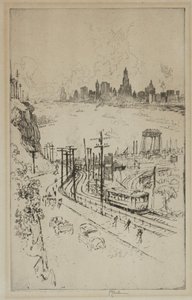 New York, z New Jersey od Joseph Pennell