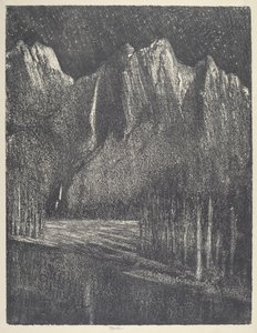 Noc v Yosemite, 1912. od Joseph Pennell