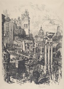 Starý a Nový Řím, Památník Viktora Emanuela, 1911. od Joseph Pennell