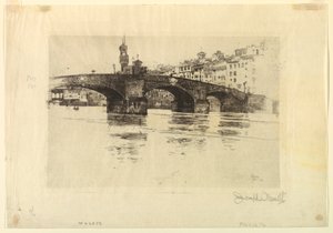 Ponte San Trinita, Florencie od Joseph Pennell