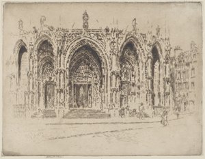 Veranda San Maclou, Rouen od Joseph Pennell