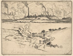 Potlands, Longport, září 1909, (Stokes?) od Joseph Pennell