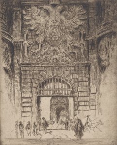 Visagarská brána, brána Madridu, Toledo, 1904. od Joseph Pennell