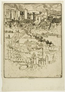 Nádraží, Pittsburgh od Joseph Pennell
