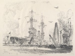 Připraveno ke spuštění, 1917. od Joseph Pennell