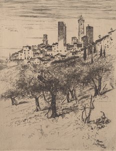 San Gimignano, 1883. od Joseph Pennell