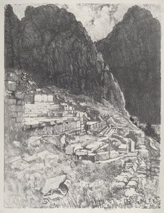 Seats of the Mighty, Delphi, 1913. od Joseph Pennell