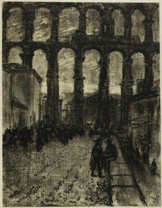 Segovia, Akvadukt z trhu od Joseph Pennell