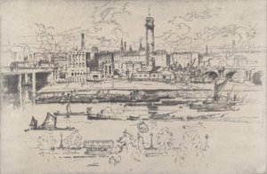 Střílená věž mezi mosty, 1910. od Joseph Pennell