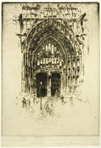 Jižní dveře, Beauvais od Joseph Pennell