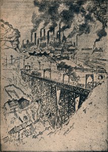 Steel-Edgar Thomson Works, 1909 od Joseph Pennell