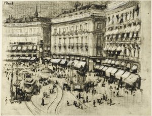Letní den v Madridu od Joseph Pennell