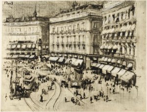 Letní den v Madridu od Joseph Pennell