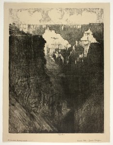 Sunset Cities, v Grand Canyonu od Joseph Pennell