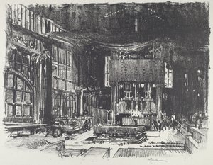 Akolyti připravující oltář boha války, 1916. od Joseph Pennell