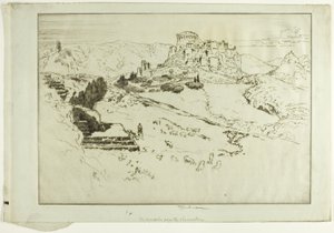 Akropole z observatoře od Joseph Pennell