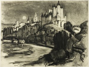 Alcazar, Segovia od Joseph Pennell