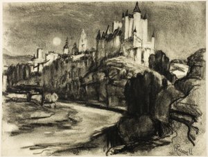 Alcazar, Segovia od Joseph Pennell