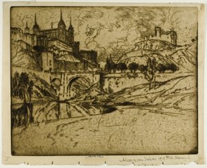 Alcazar, Toledo od Joseph Pennell