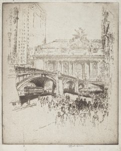 Přístup k Grand Central, New York od Joseph Pennell