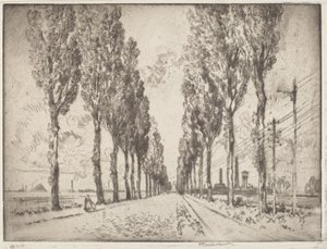 Avenue, Valenciennes od Joseph Pennell
