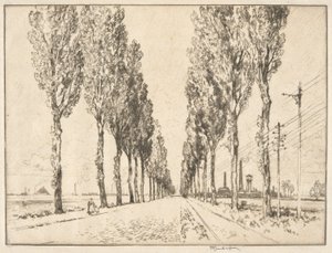 Avenue poblíž Valenciennes od Joseph Pennell