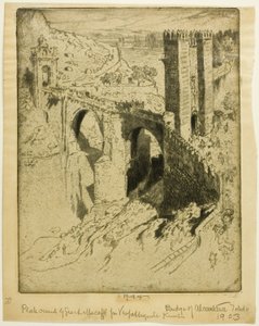 Most Alcantara, Toledo od Joseph Pennell
