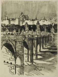 Most v Toledu, Madrid od Joseph Pennell