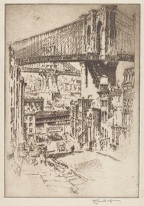 The Bridges z Brooklynu od Joseph Pennell