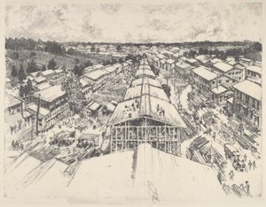 Tábor, nová architektura, 1917. od Joseph Pennell