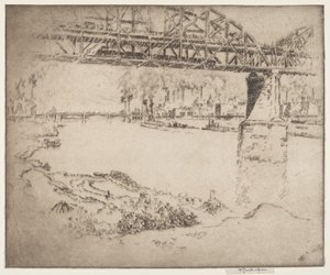 City Bridge, St. Louis od Joseph Pennell