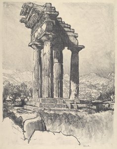 Castorovy a Polluxovy sloupy, Girgenti od Joseph Pennell