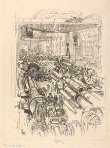 The English War Series: W. 441. The Gun Shop od Joseph Pennell
