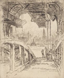The Ferry House, 1919. od Joseph Pennell