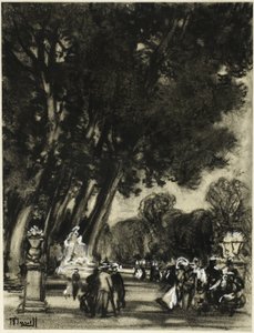 Zahrada ostrova, Aranjuez od Joseph Pennell