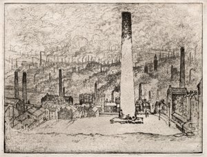 Velký komín, Bradford od Joseph Pennell