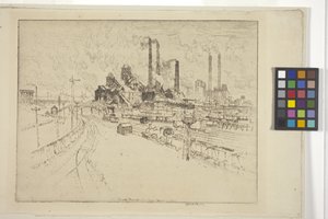 The Great Main, Nedaleko Sheffieldu (lept) od Joseph Pennell