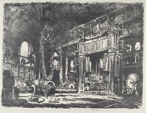 The Gun Forge, 1916. od Joseph Pennell