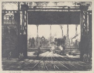 Železná brána, Charleroi od Joseph Pennell