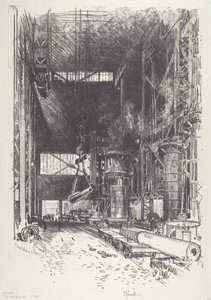 The New Gun-Pit, 1916. od Joseph Pennell