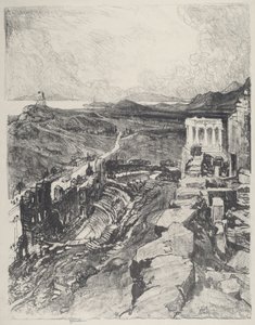 Odeon, Atény od Joseph Pennell