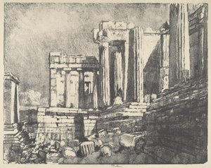 Propylaea, Atény od Joseph Pennell