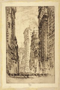 Burza, New York od Joseph Pennell