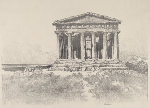 The Temple by the Sea, Temple of Concord, Girgenti, 1913. od Joseph Pennell