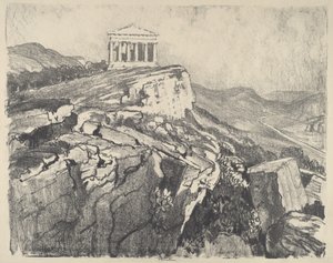Chrám Concordie na hradbách, Girgenti od Joseph Pennell