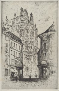 Příčná loď, Beauvais od Joseph Pennell