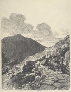 Pokladnice Athén, Delphi, 1913. od Joseph Pennell