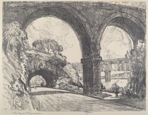 Tunel v parku, 1912. od Joseph Pennell