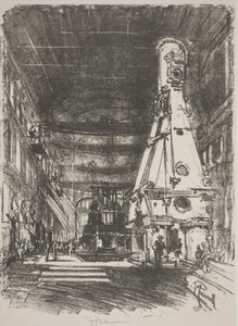 Bílé a černé kladivo (litho) od Joseph Pennell