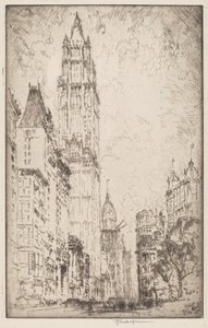 Budova Woolworth od Joseph Pennell